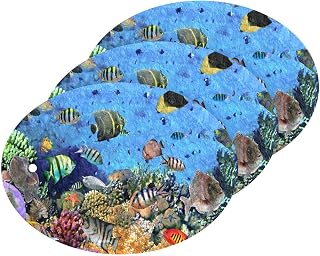Coikll Underwater World Kitchen Sponges Cleaning Odor Free Non Scratch Dish Sponge for Cleaning Dishes Bathroom - 3 PCS