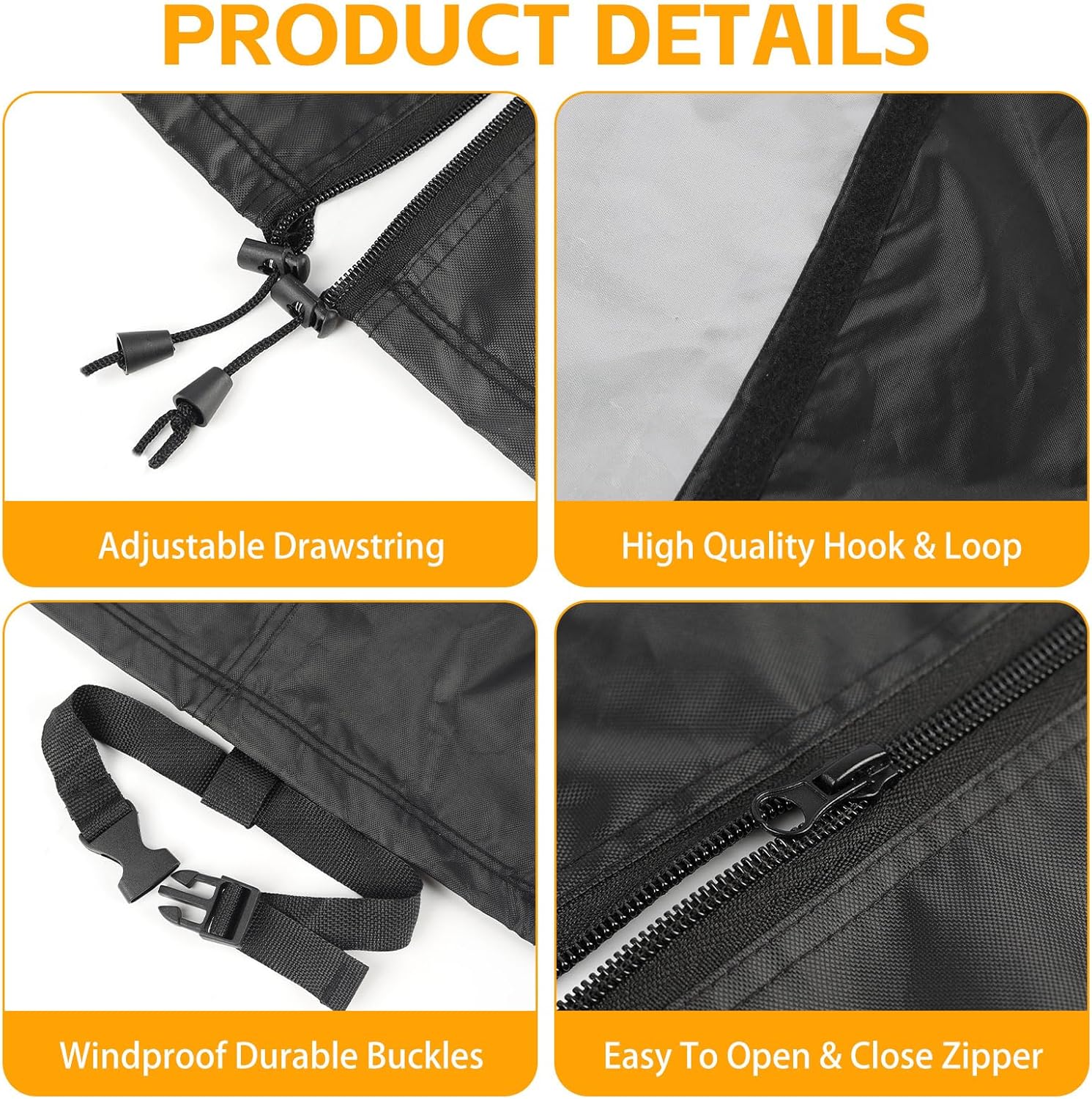 IBC Tote Cover with Viewing Window, 275 Gallon Water Tank Protective Covers with Zipper&Drawstring, Heavy Duty 420D Waterproof Oxford Cloth Fit 1000L Outdoor Garden Rain Barrel, All-Weather Protection