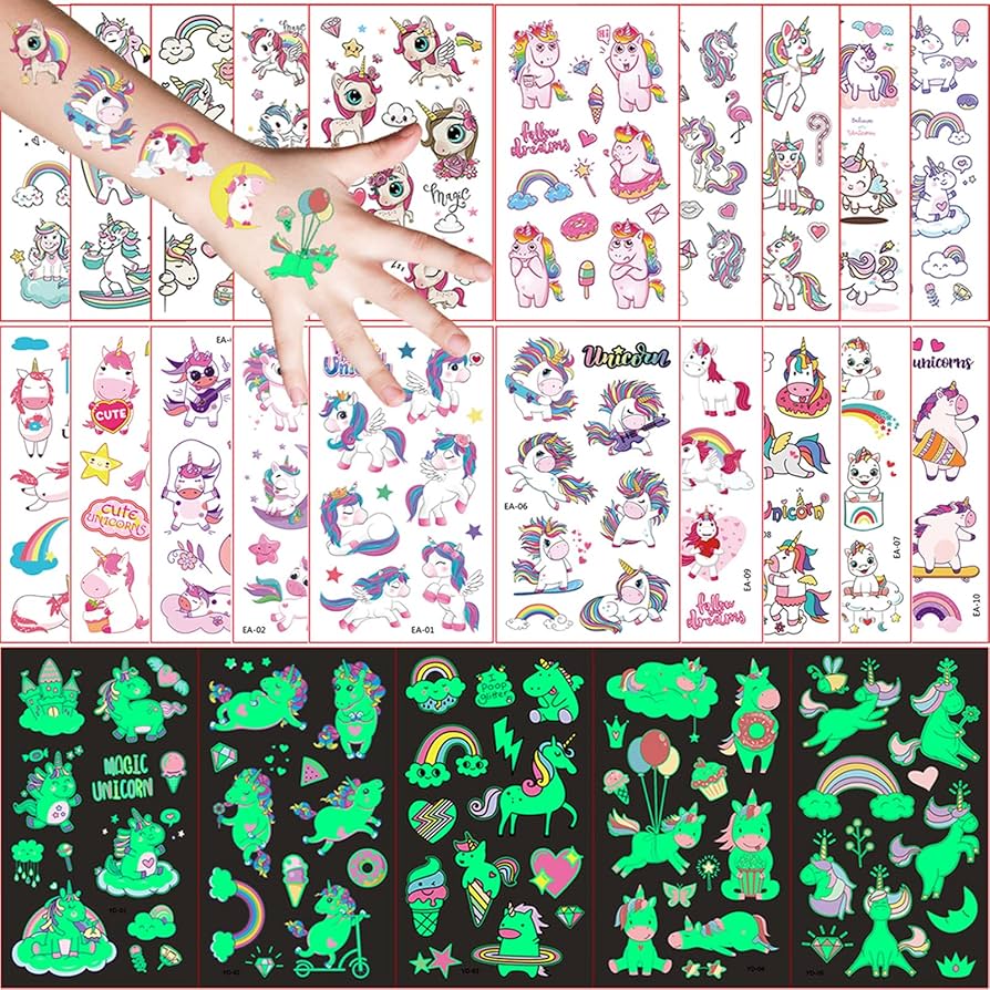 250 Tatuaggi Temporanei Pirata - Con Adesivi Luminosi Per Bambini - Foto 7