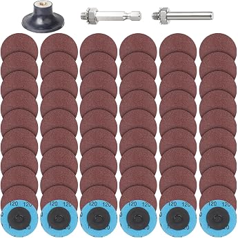 Sanding Discs 50 mm Grit 120 Discs Quick Change Pack of 63