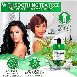 Tea Tree Oil Conditioner - Sulfate and Paraben Free - Anti Dandruff Treatment for Itchy, Dry Scalps - Ideal for Women and Men with Oily Hair and Scalp Buildup