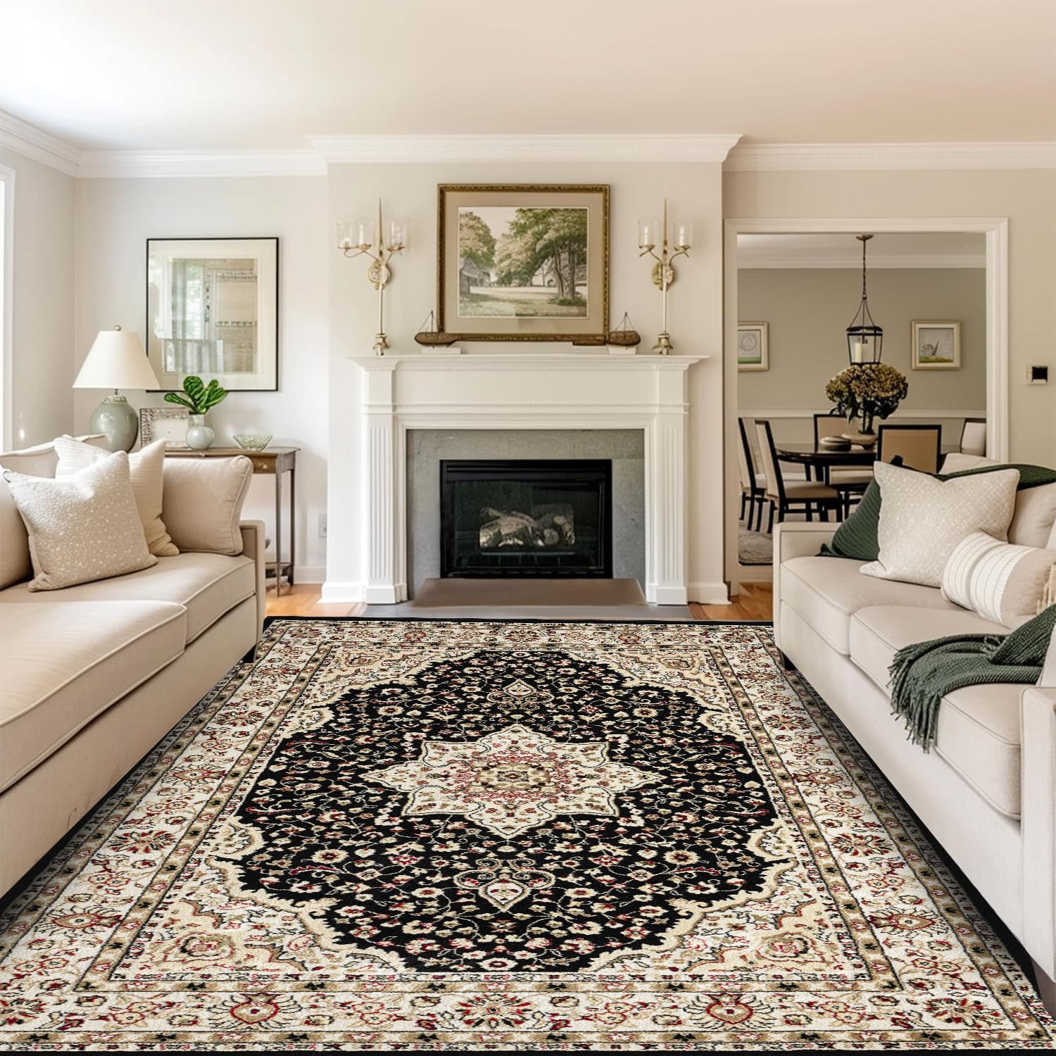 Householdfurnishing Vintage Traditional Non Slip Rug Bedroom Living Room Carpet Mat Runners Floral Pattern Wide Area Persian Style Rugs (120 X 170 Cm - View #11