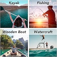 Vista 7 de Cuerda de amarre elástica de 3 pies para línea de acoplamiento con clip de acero inoxidable, accesorios para barcos, 2 unidades (gris, 3 pies)