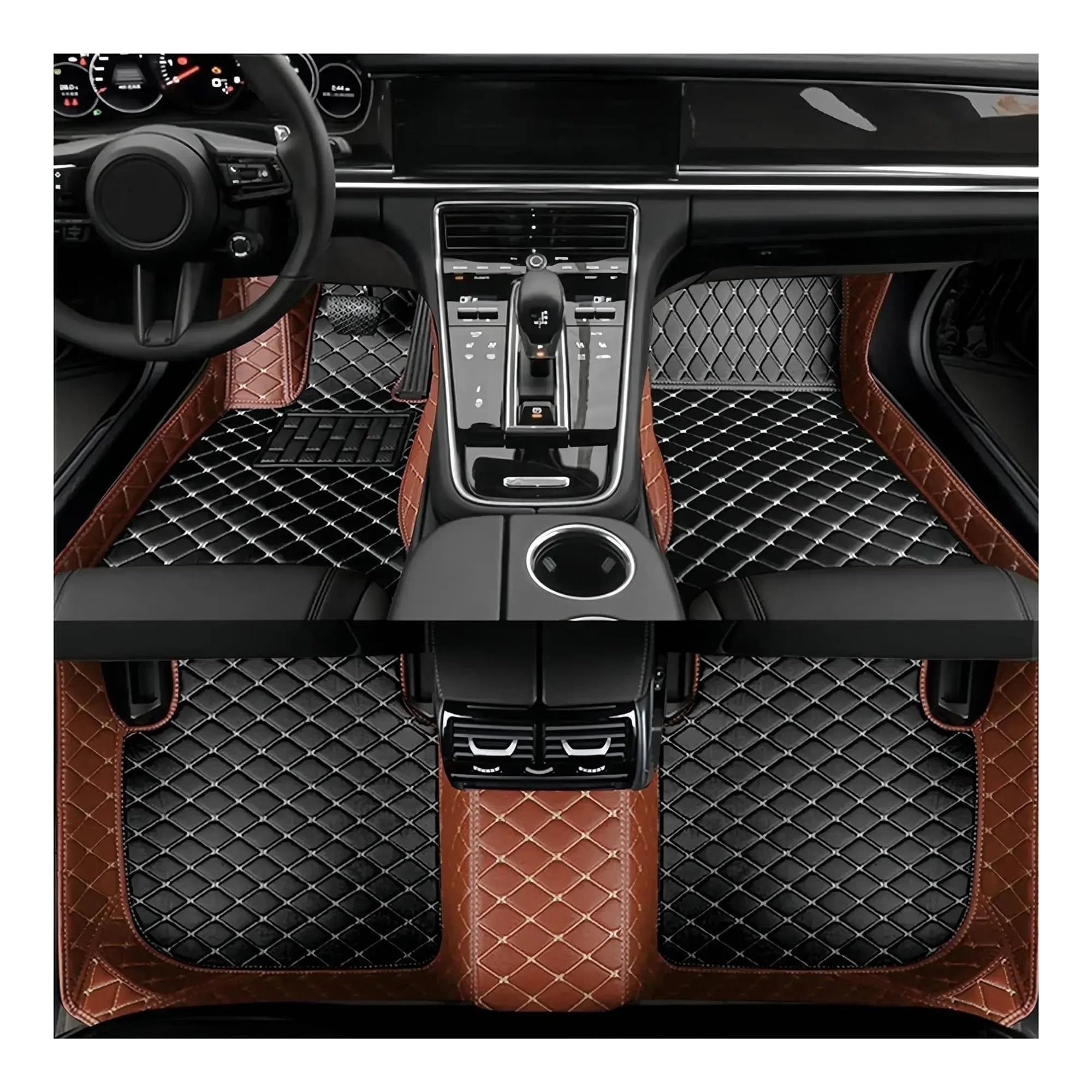 Tapis de sol 3D Range Rover Sport 2014-2022 sur mesure noir marron