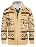 PJ PAUL JONES Men's Casual Curling Sweater Cardigans Button Down Knitted Sweater