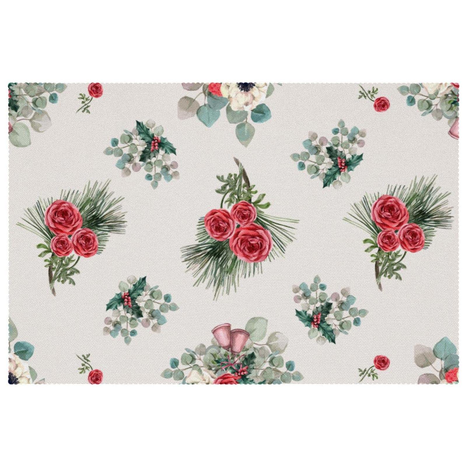 Sets de table motif feuilles de roses pour des repas conviviaux et sans taches