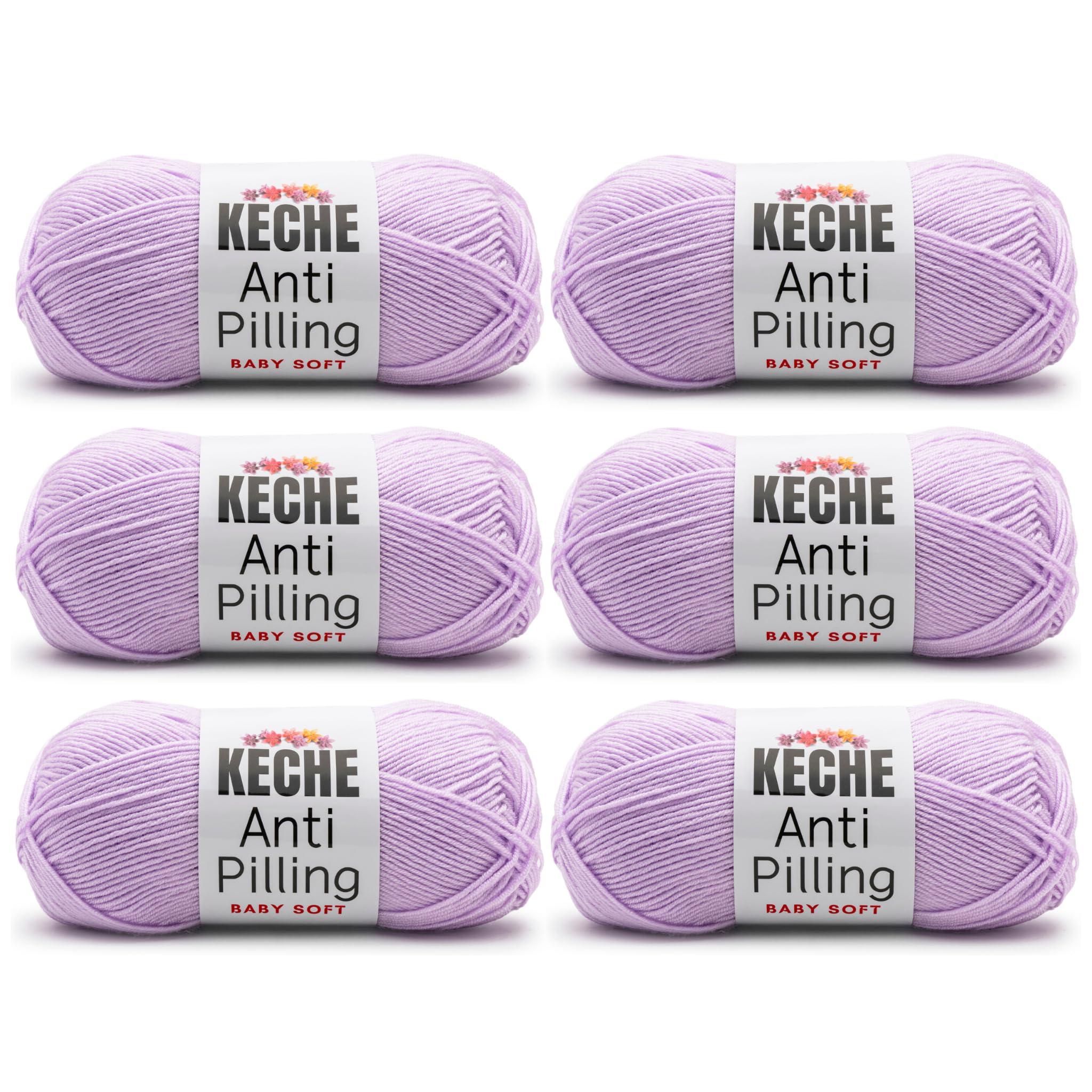 Soft DailyKnit DK Yarn, 100% Anti-Pilling Acrylic for Knitting Crocheting, Light Weight #3 (3.52 oz / 274 Yds) 1 Skein - Red — view 19