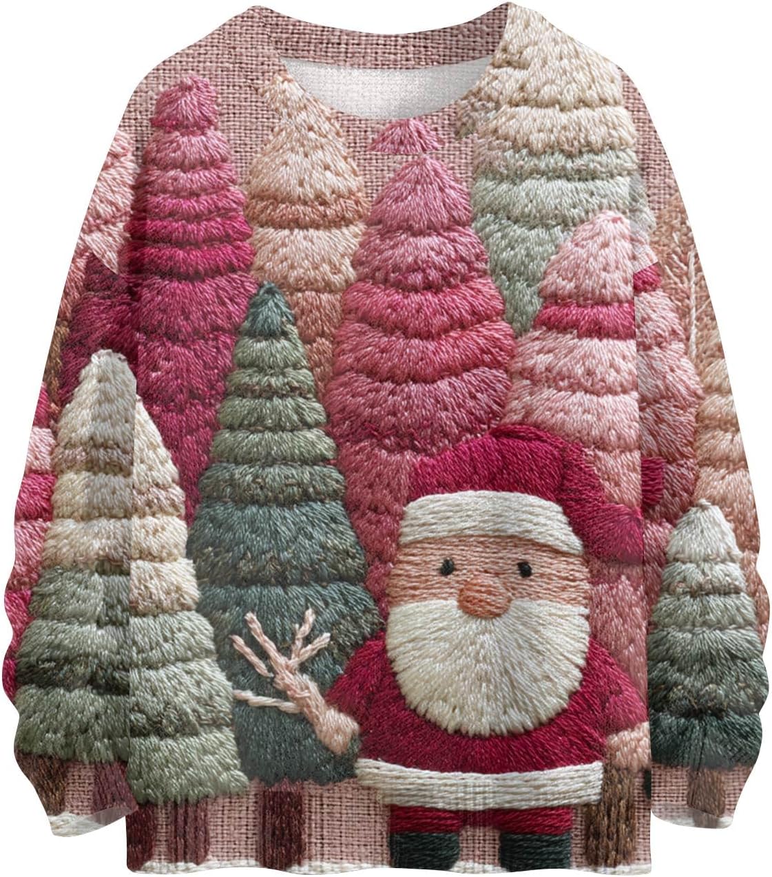 Womens Christmas Sweater Snowflake Xmas Funny Pattern Pullover Jumper Soft Knit Long Sleeve Holiday Winter Outfits