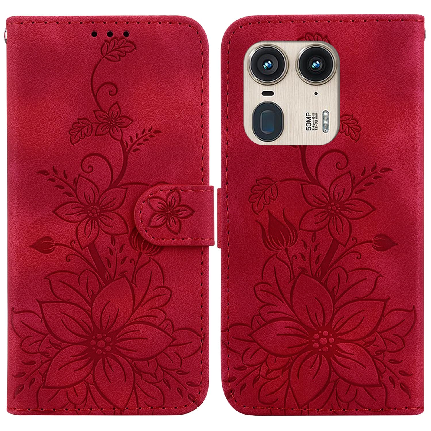Rosbtib Case for Motorola Edge 50 Ultra 5G Case PU Leather with Card Slot Stand Function Magnetic Flip Case for Moto Edge 50 Ultra 5G 6.7 inch 2024 - Image 2