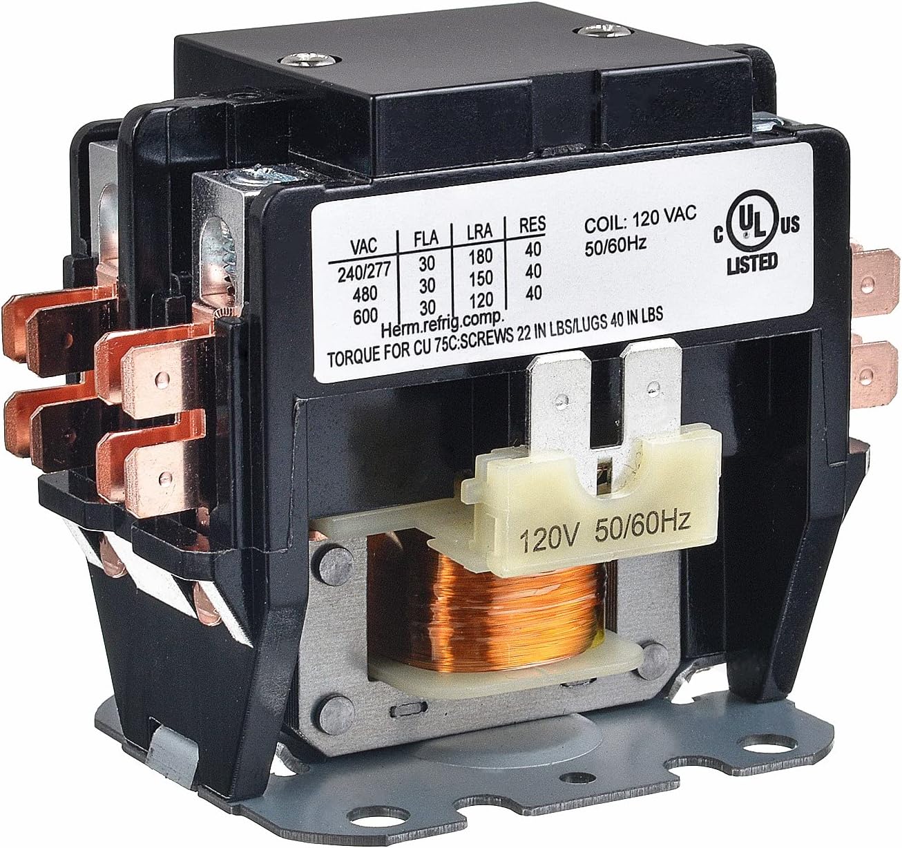 SIGANDG Contactor 120V 30 Amp Coil 2 Pole Replacement Relays Compatible with Air