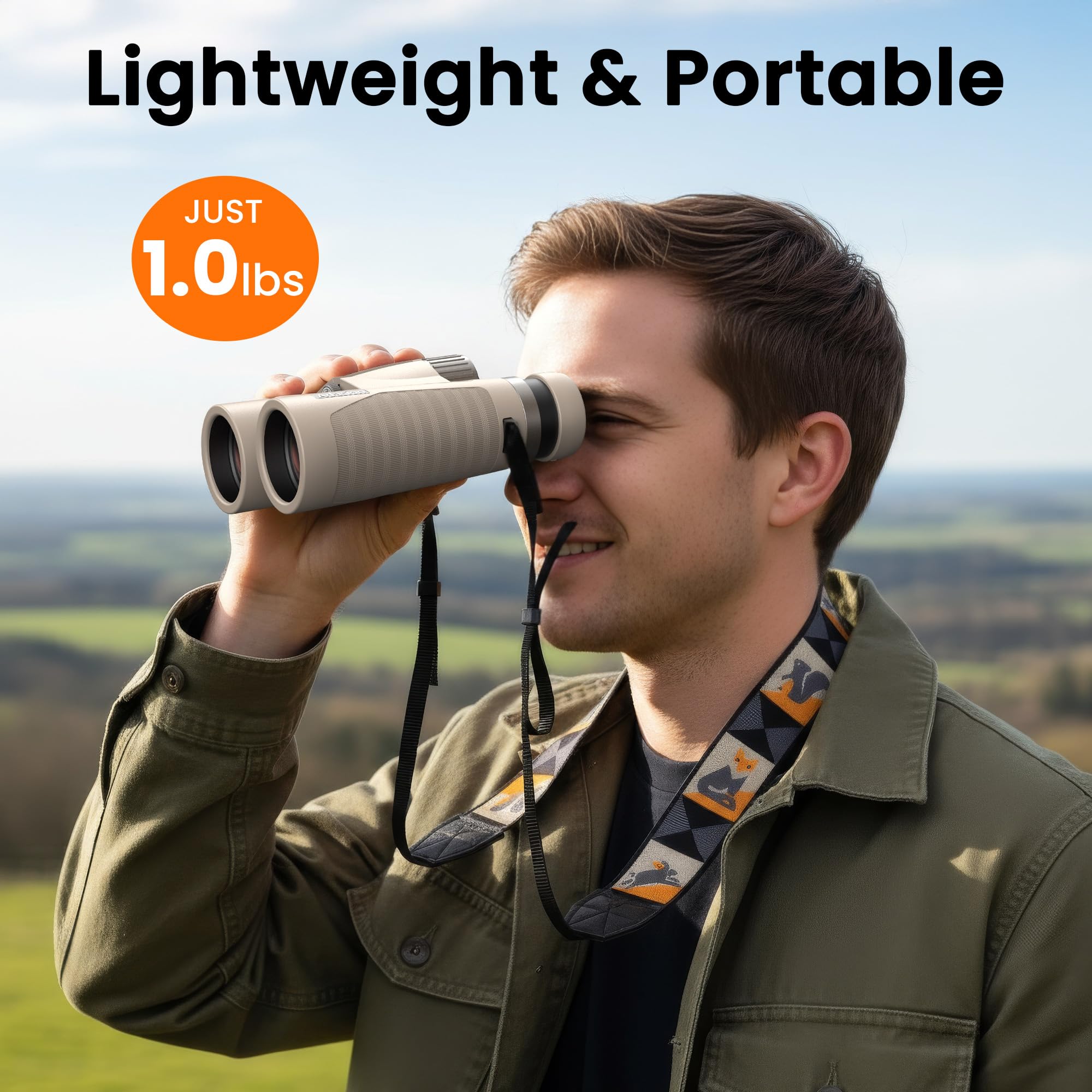 Binocolo HD 8 x 42 per adulti ad alta potenza con adattatore per telefono e treppiede, prisma BAK4 super luminoso, binocolo impermeabile per birdwatching, caccia, escursionismo,