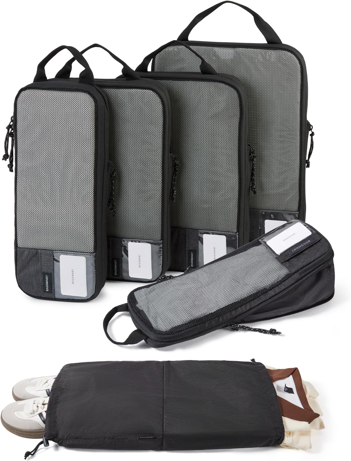 6 Set /4 Set/2 Set Compression Packing Cubes for Travel, Lightweight Luggage Organizer Bags, Durable Space Saver Bags Travel Essentials