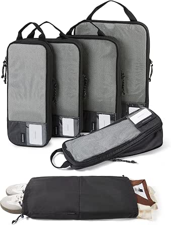BAGSMART Compression Packing Cubes for Travel - 14, 6, 4, or 2 Set, Lightweight and Durable