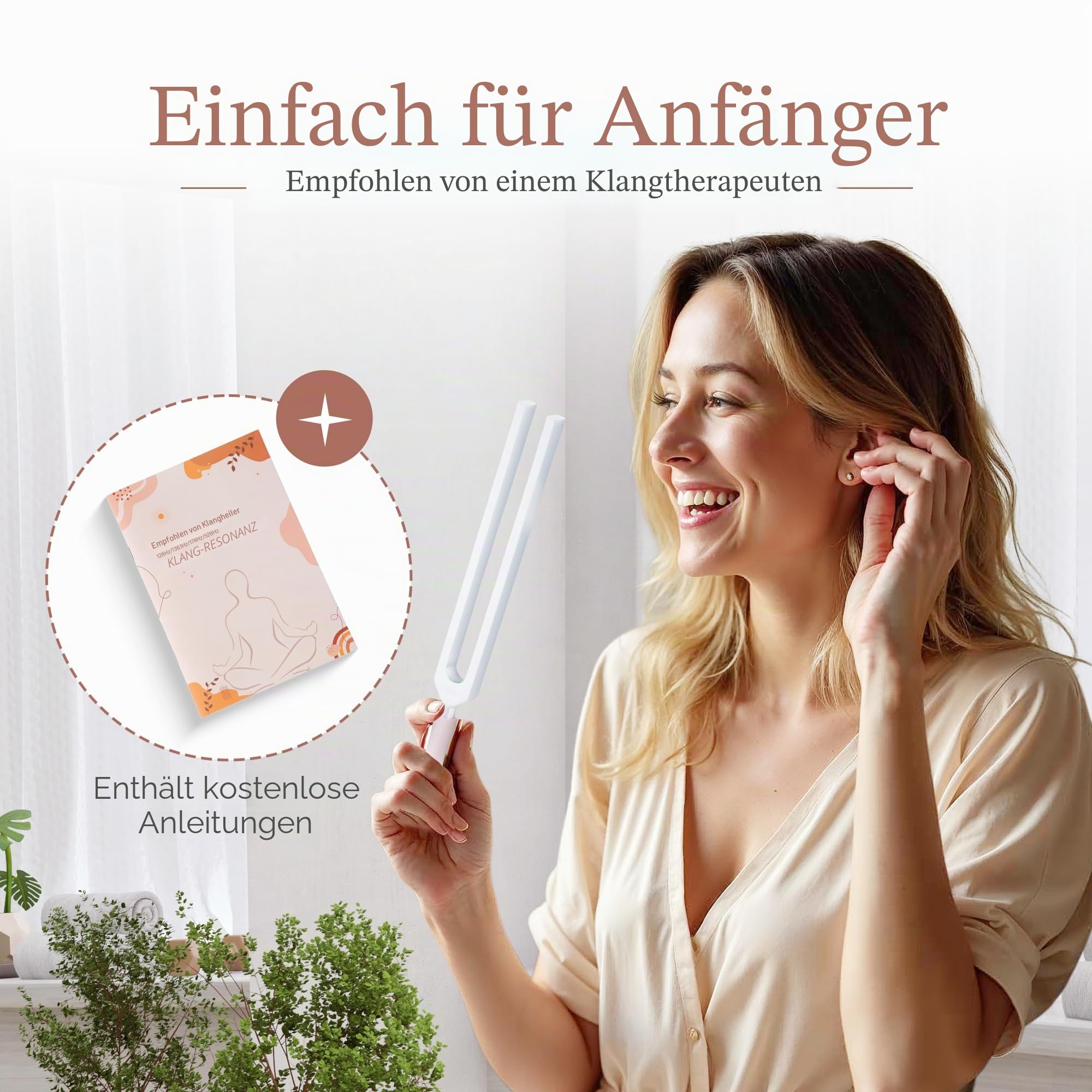 Stimmgabeln für Heilung Set, einschließlich vier Frequenzen 128Hz, 136.1Hz, 174Hz, 528Hz Yoga und Meditation Zubehör, Chakra Klangtherapie Instrumente mit Stimmgabel Aktivator und veganem Leder Tasche | Gewichtet und ungewichtet, Yoga-/Meditations-/Chakra