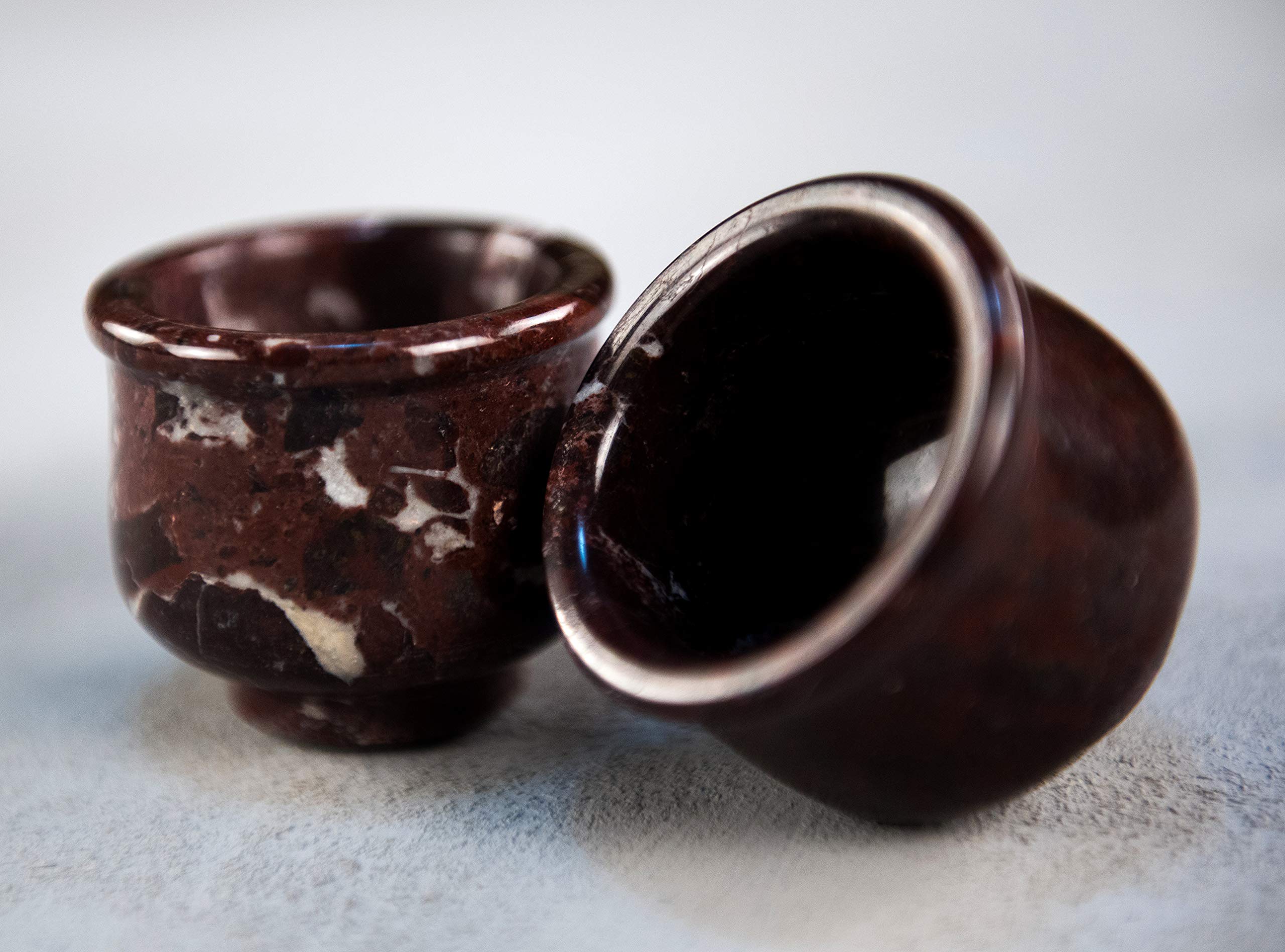 Radicaln Marble Set of 2 Mini Wine Glasses Red Handmade Champagne Glass and Tequila Shot Glasses – 2