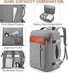 Lumesner Carry on Backpack, Extra Large 40L Flight Approved Travel Backpack for Men & Women