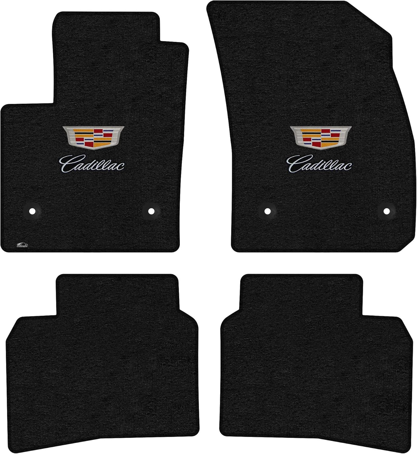 Lloyd Mats Custom-Fit Carpeted Floor Mats Premium Luxury Car Floor Liners for Cadillac XT4 2019-ON (Charcoal, Cargo - XT4 Logo)