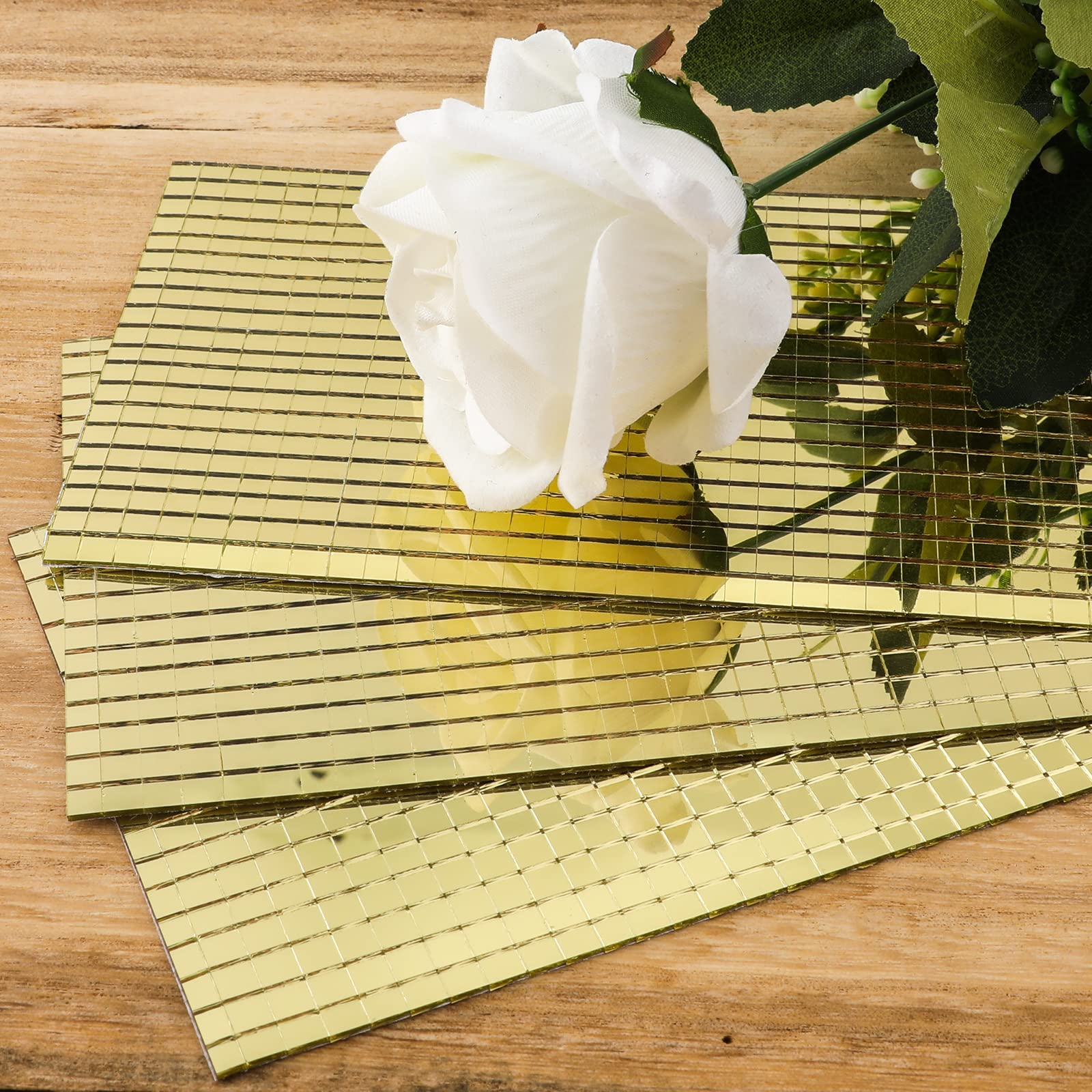 1500 Tessere Mosaico Specchio Autoadesive 10x10mm - Per Decorazioni Artigianali E Disco Ball - Foto 6