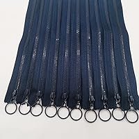 Vista 5 de Cremalleras de resina, 10 unidades de cremalleras que no separan con tiradores de anillo, cierre de cremallera de plástico #3, cierre de cierre