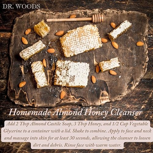 Miniatura 6 de Dr. Woods Jabón líquido de castilla de almendras puras con bomba, 32 onzas