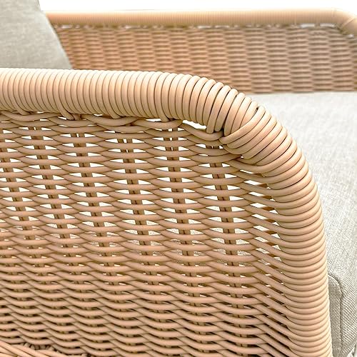 Miniatura 11 de Christopher Knight Home Nadine - Mecedora para patio, mecedora de mimbre, mecedora de patas de madera, silla de mimbre de ratán de polietileno,