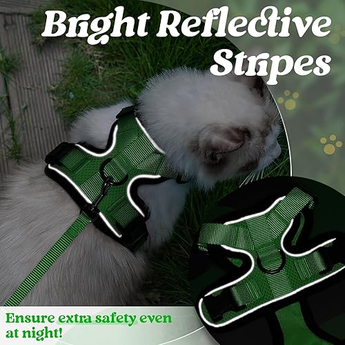 Miniatura 188 de rabbitgoo Arnés y correa para caminar, a prueba de escapes, chaleco suave y ajustable para gatos, fácil de controlar, transpirable, tiras