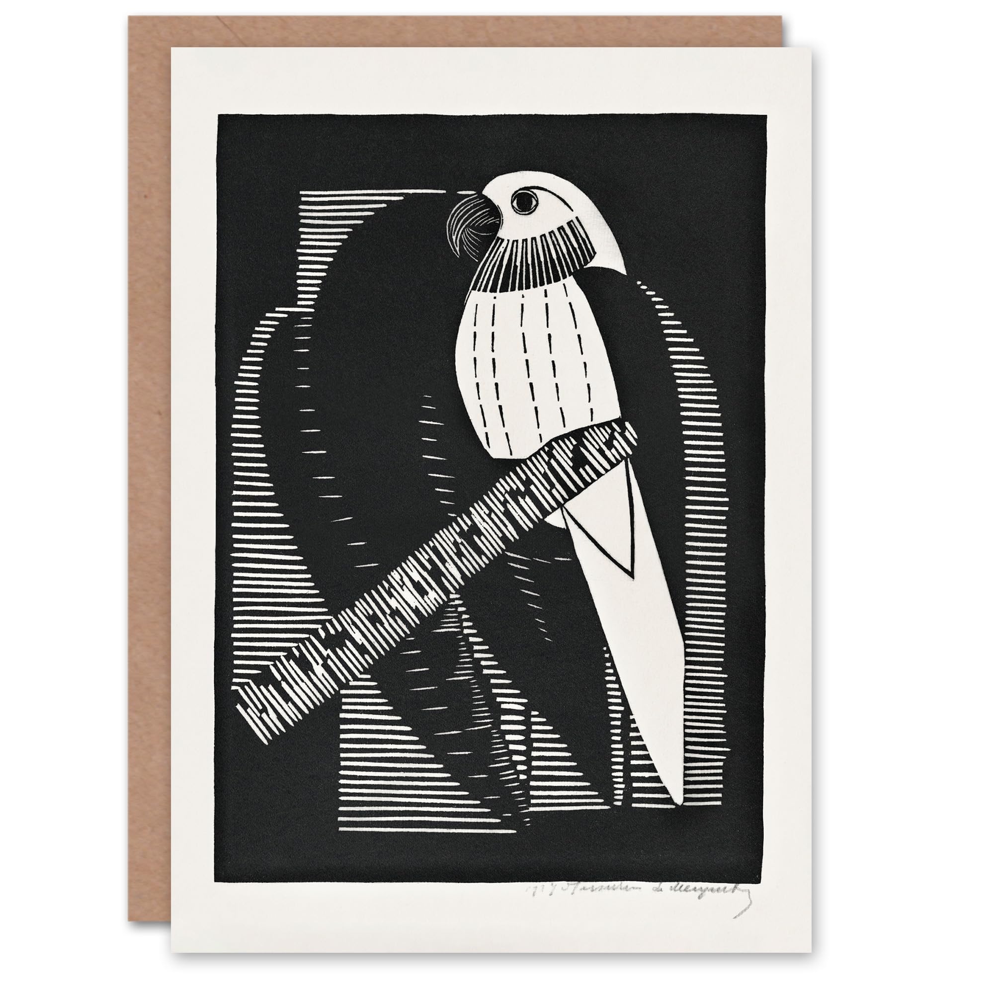 Artery8 Samuel J De Mesquita Art Card Stylised Parakeet Birds