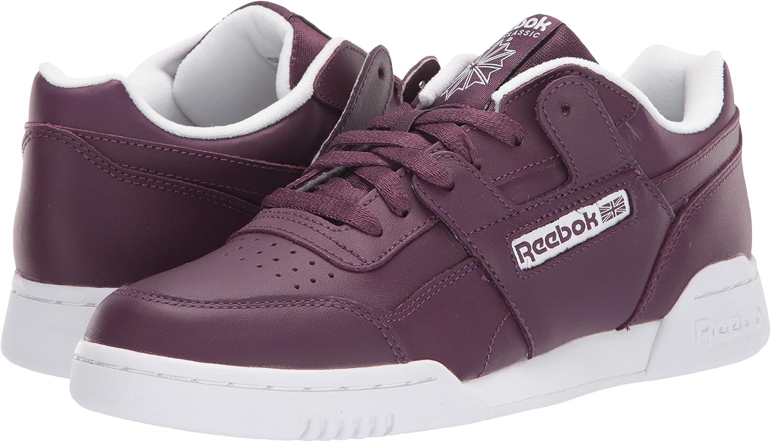 Reebok Men's Workout Plus Shoes, Urban Violet/White, 11.5 M US