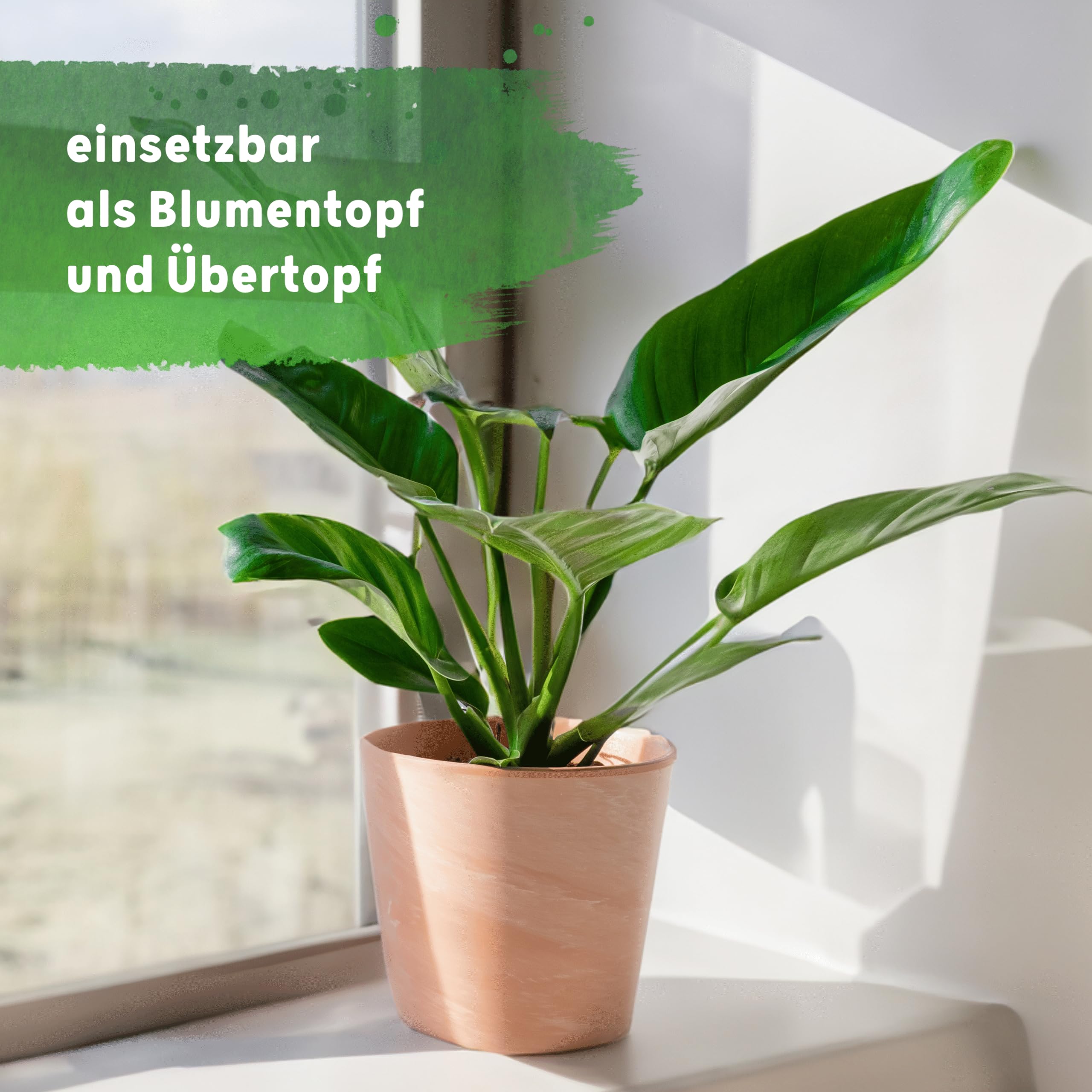 Leni Siena Terrakotta Keramik Übertopf 10 Stück Blumentopf rund Terracotta-Farben matt Pflanztopf ohne Loch für Zimmerpflanzen Hydrokultur Erde - Größe 12 M