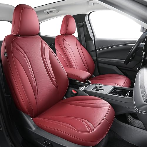 INCH EMPIRE Funda de asiento de automóvil de ajuste personalizado para Ford Mustang Mach E, protector de cojín de cuero sintético para 2021 2022
