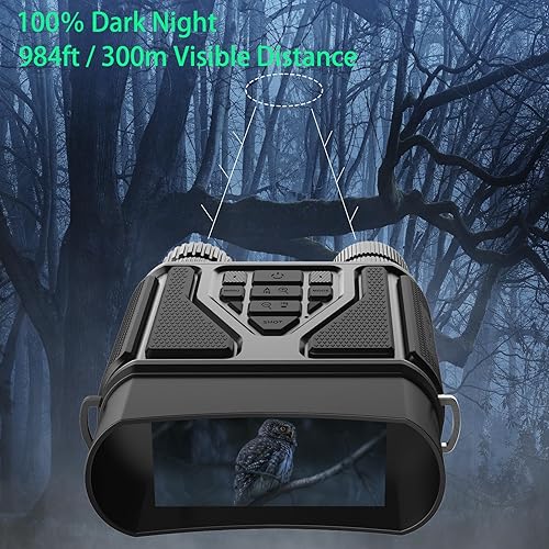 Miniatura 3 de Gafas de visión nocturna, prismáticos de visión nocturna para adultos, visión nocturna infrarroja digital con zoom 8X, alcance de visión nocturna