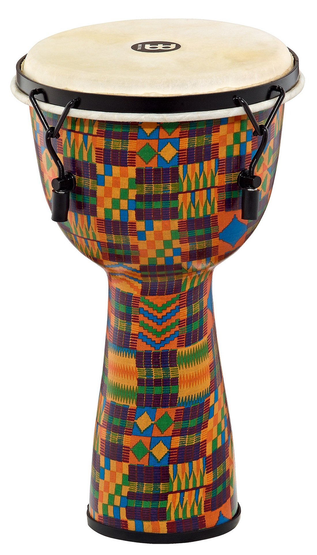 Meinl Percussion FMDJ2-L-G Mechanical Tuned Fiberglass Djembe 12-Inch Goat Head - Kenyan Quilt