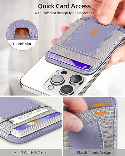 Miniatura 152 de ExtreLife Magsafe Wallet, cartera magnética más fuerte para iPhone 17/16/15/14/13/12, para tarjetero Magsafe con 2 ranuras para tarjetas, bloqueo