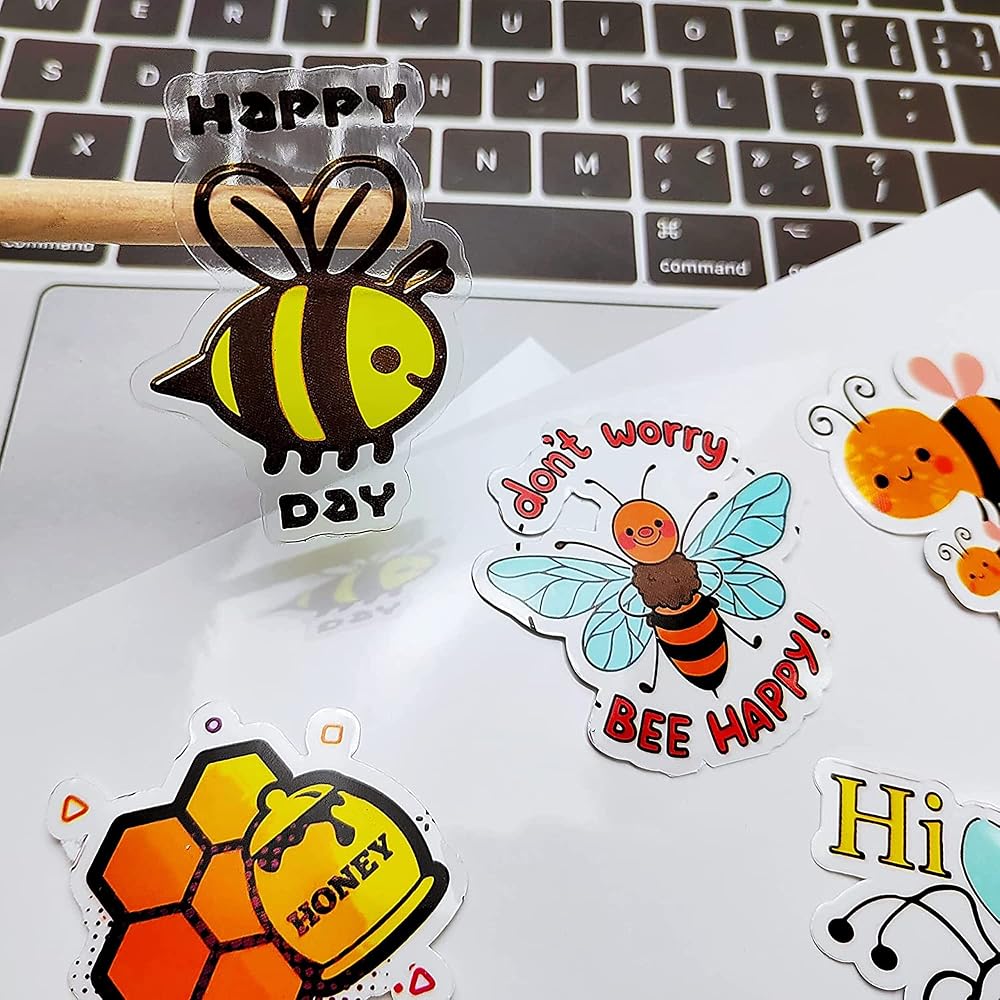 Bleidruck 36 Sheets A4 Size Crystal Clear Vinyl Sticker Sheets Self-Adhesive Overlay Sheets Cold Laminating Sheets