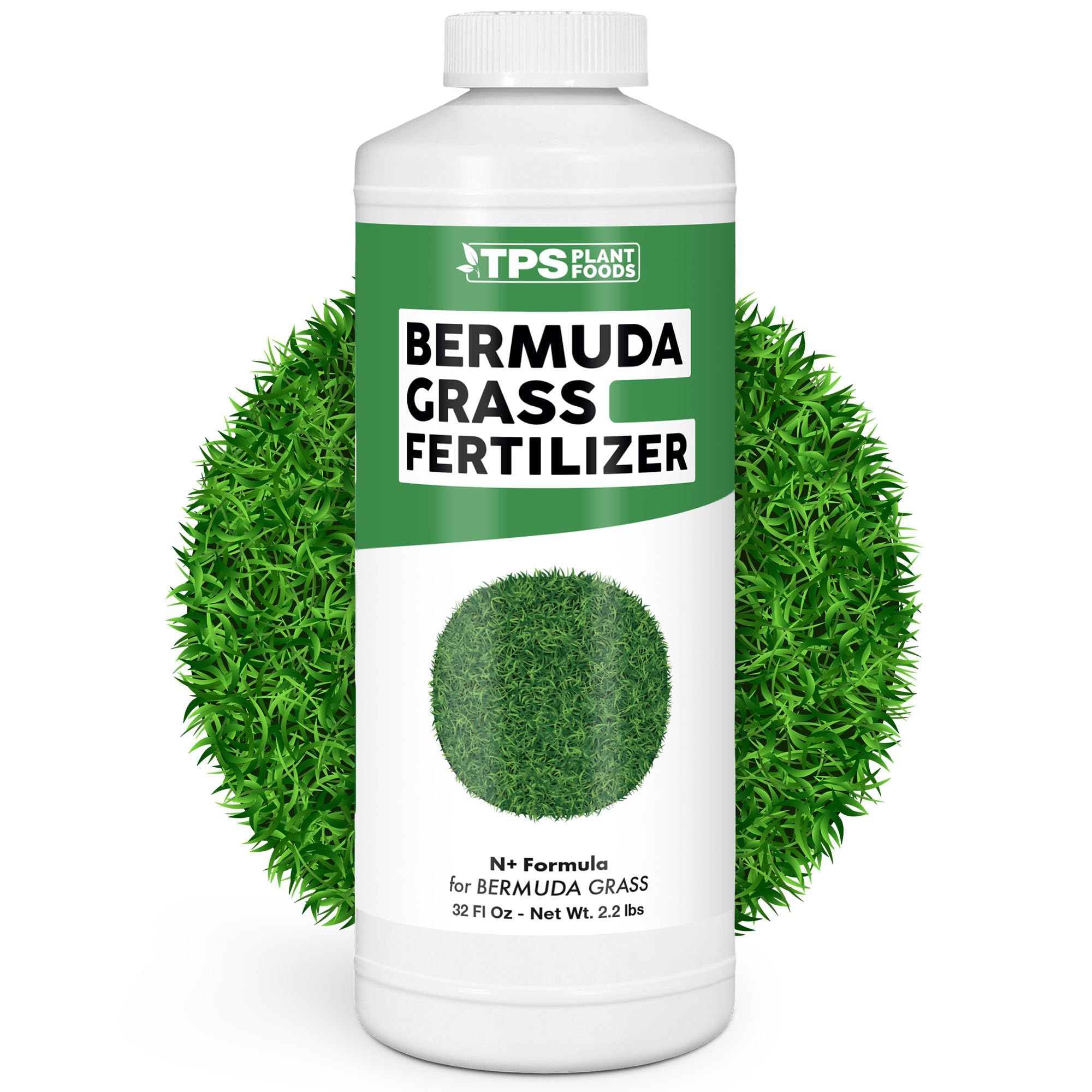 Bermuda Grass Fertilizer for Bermuda Grass, Great for Tifway, Celebration, and Princess Varieties, Liquid Fertilizer by TPS Plant Foods, 32 oz (1 Quart)