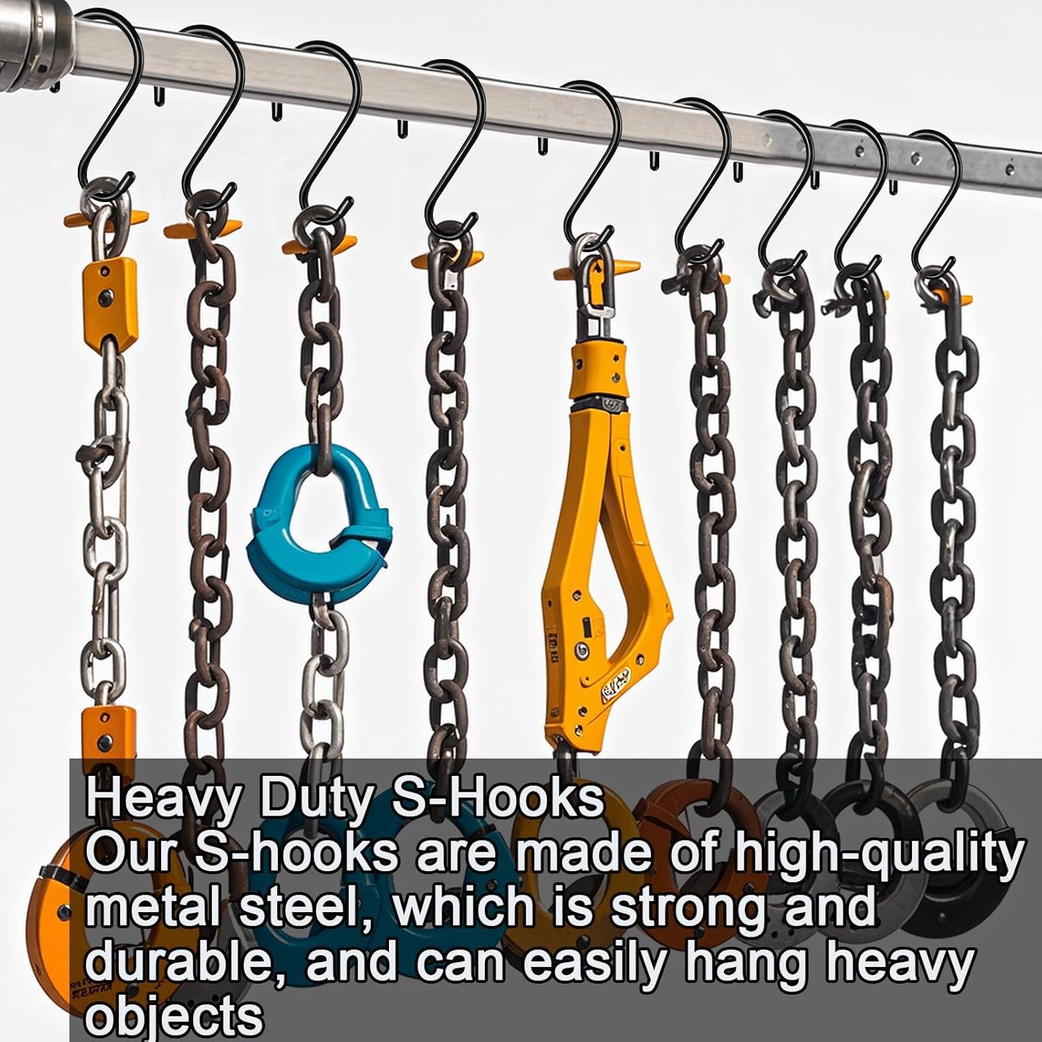 Dreecy 20 Pack 3 Inch S Hooks, Heavy Duty Steel S Hooks with Black Rubber Coating, Non-Slip, 20 Pounds Max Weight, Utility Hooks for Hanging Plants, Clothes, Pots, Pan, etc.