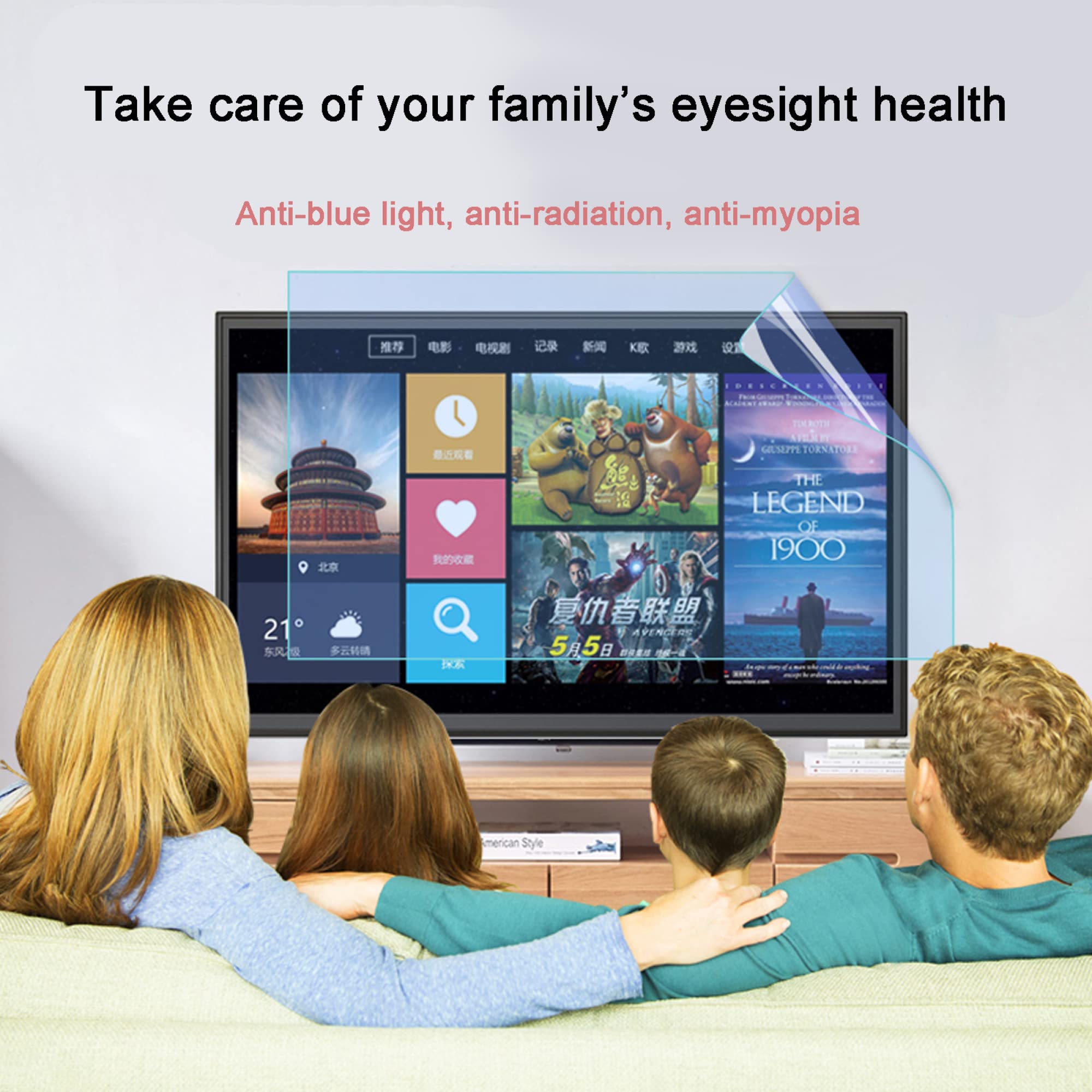 od AntiBlue Light do 43-calowych, matowych, odpornych na odblaski folii filtrujących Twoje oczy wyświetlaczy LCD, LED, 4K OLED i QLED HDTV,Ochraniacze ekranu TV