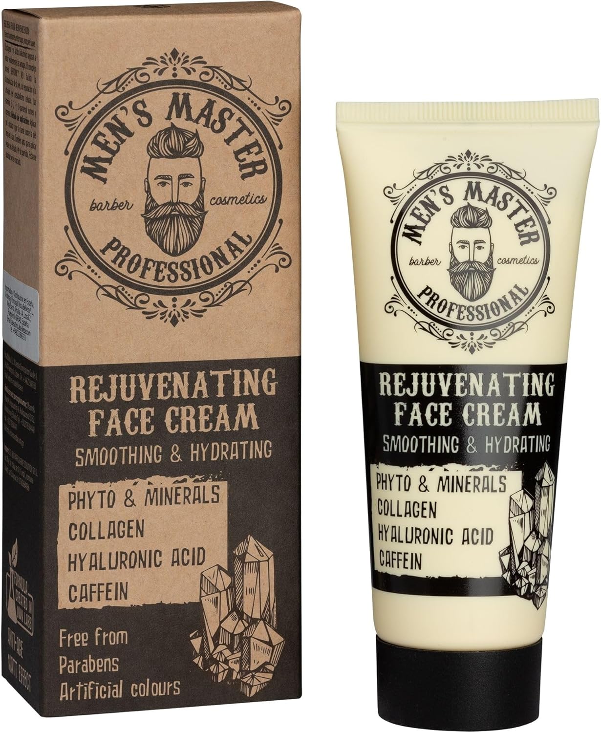 Males’s Grasp Crème Visage Rajeunissant pour Homme | Crème Anti-rides pour le Visage | Enrichi en Collagène et en Acide Hyaluronique | Crème de Jour et de Nuit | Males’s Face Cream | 75ml