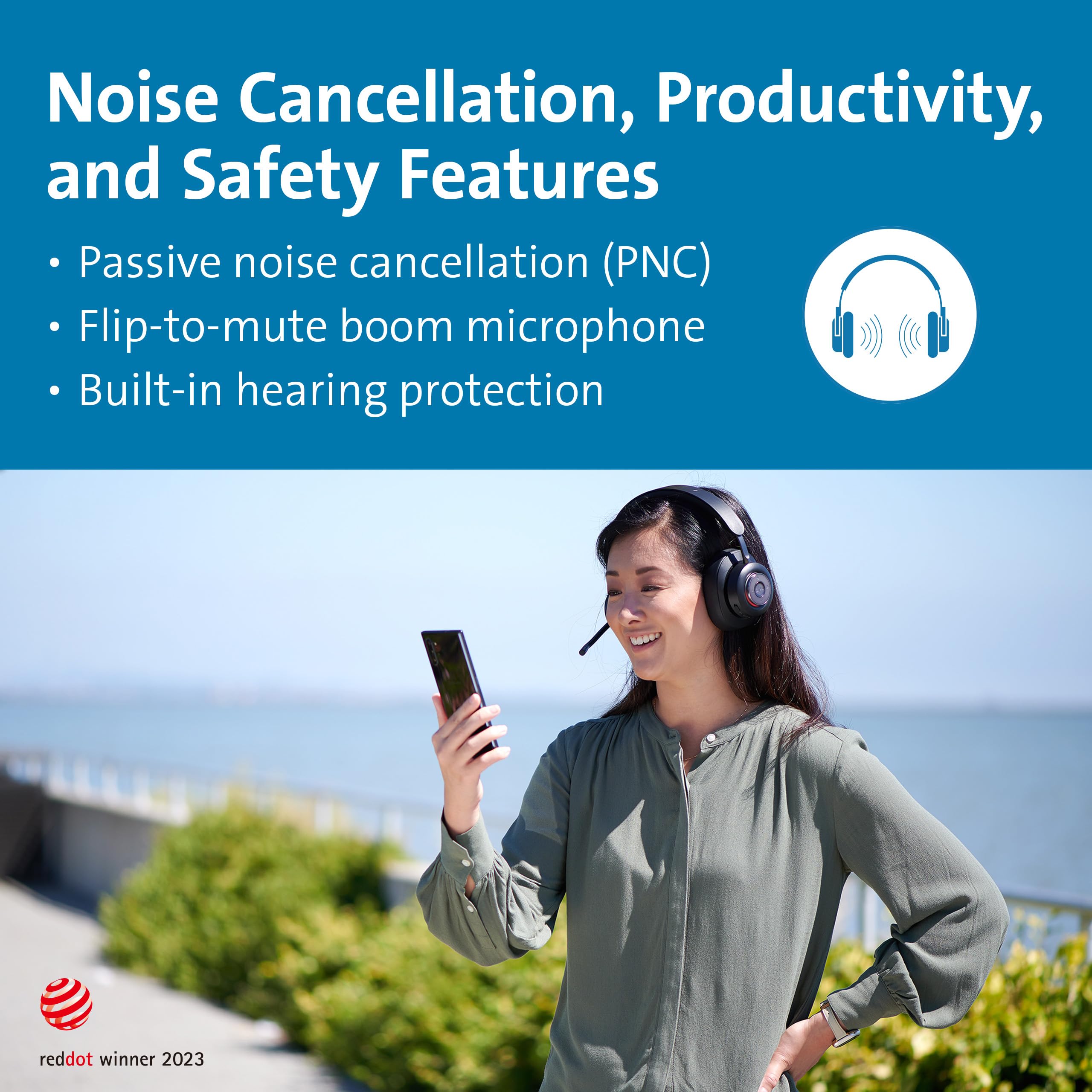 Kensington H3000 Over-Ear Bluetooth Kopfhörer mit Mikrofon, Windows- und Mac-kompatibles kabelloses Headset, mit Noice-Cancelling, USB-C-Ladekabel und Tragetasche (K83452WW)