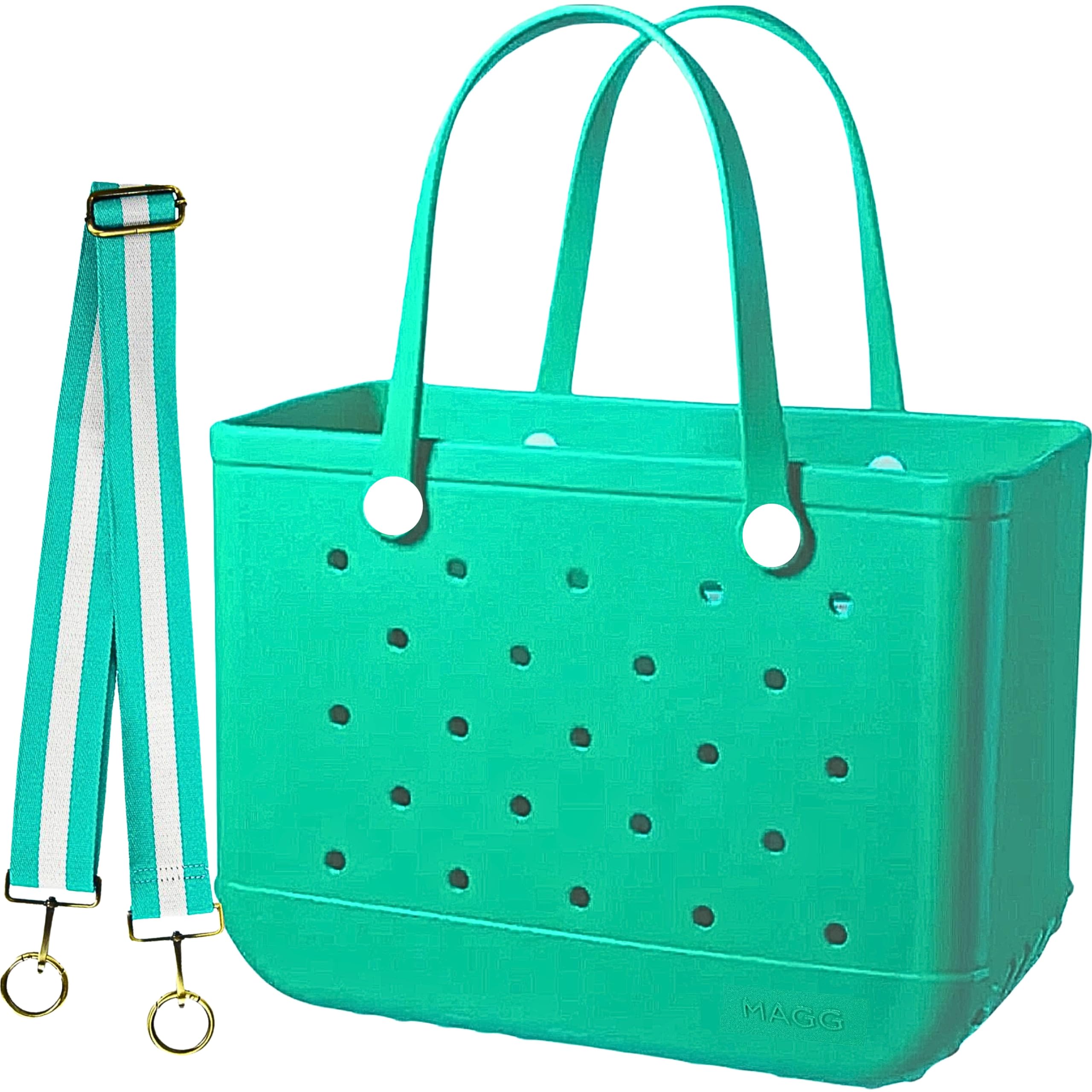 Beach Bags Waterproof Sandproof | Rubber Beach Bag Pool Boat Sports Travel with Crossbody Strap | Valentines Gift for Women