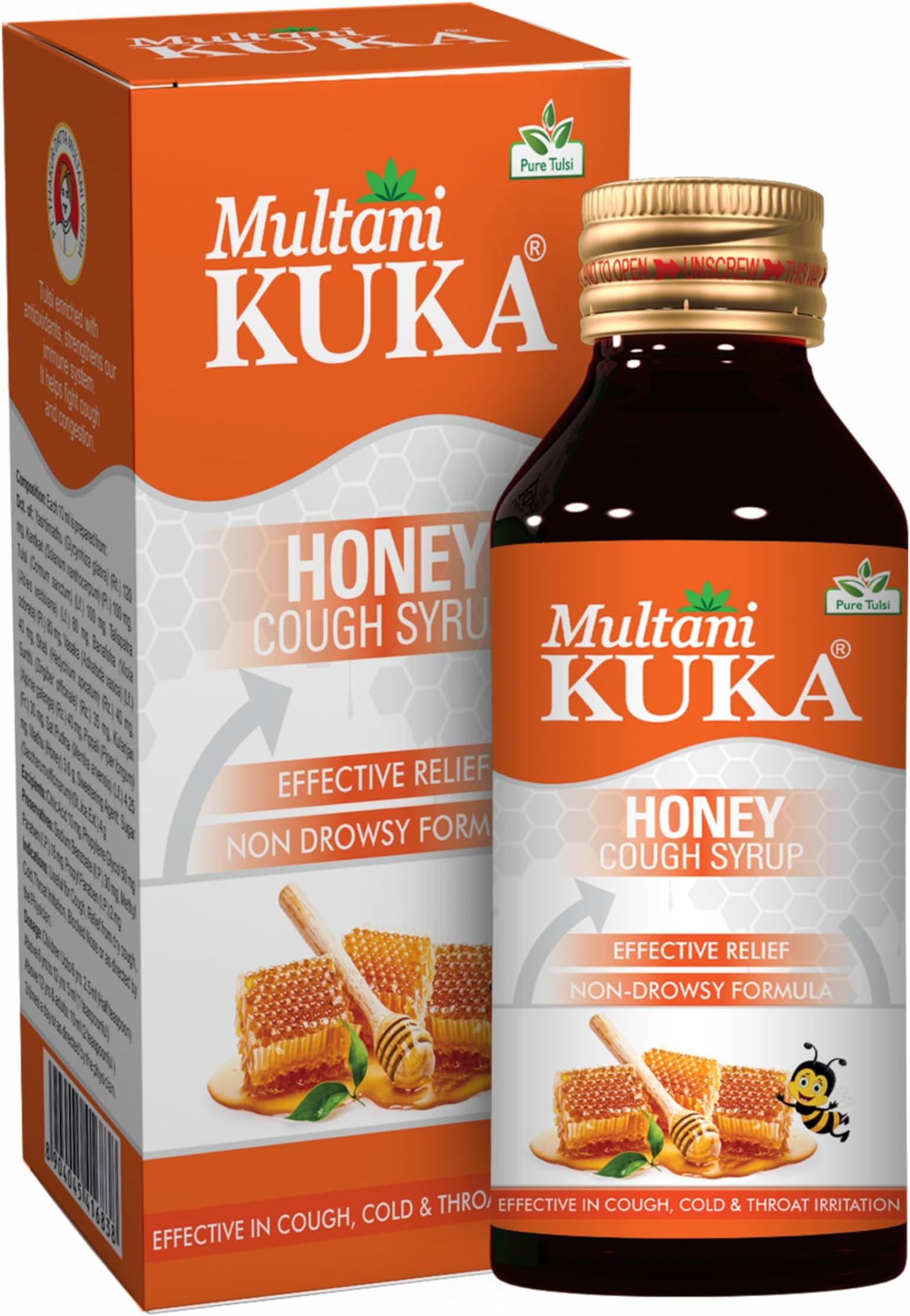- Kuka Honey Cough Syrup 100ml | Get Ayurvedic Relief from Throat Issue, Chest Congestion, All Types Of cough & Cold | Goodness Of Tulsi, Pippali, Satpudina & Other Herbs