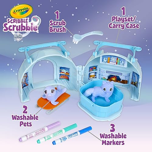 Miniatura 5 de Scribble Scrubbie Pets Arctic Igloo, Color Change Pets & Storage Case, Gift for Girls & Boys