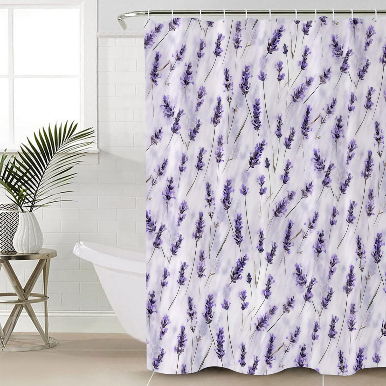 Amazon.com: Anzona Purple Lavender Waterproof Shower Curtains Set