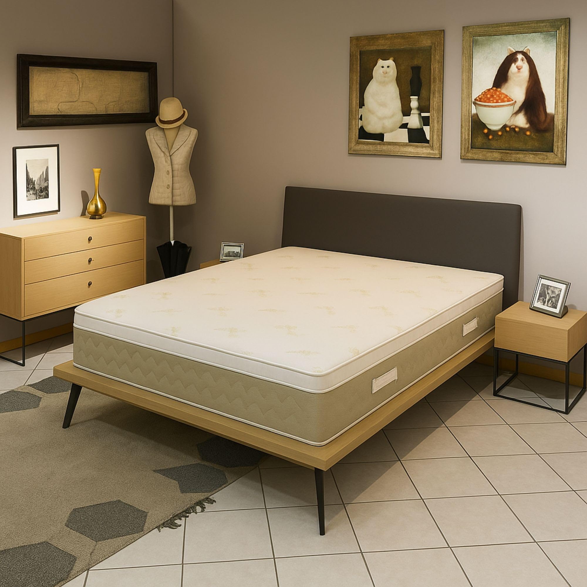 King of Dreams sur-Matelas 140X190 Epais Hauteur 6 cm Mousse Polysoff Déhoussable Très Moelleux (140_x_190_cm)