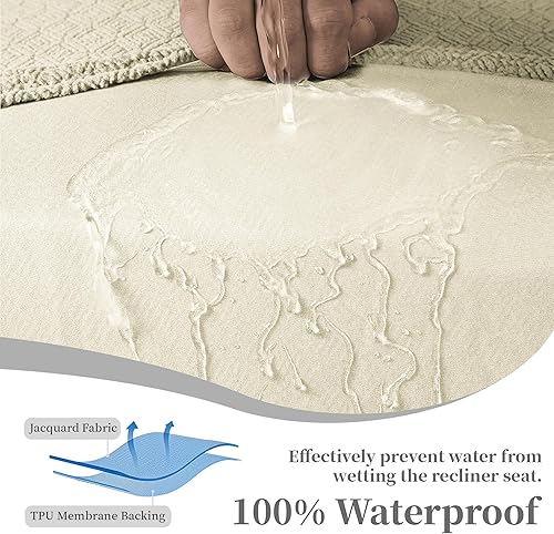 Miniatura 365 de Fundas 100% impermeables para sofá reclinable seccional, fundas para sofá reclinable en forma de L, funda para sofá seccional de esquina en forma de