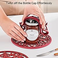 Vista 9 de SMARTAKE Juego de 6 salvamanteles de silicona, salvamanteles tallados multiusos, tapetes de cocina aislados, antideslizantes y duraderos, tapete