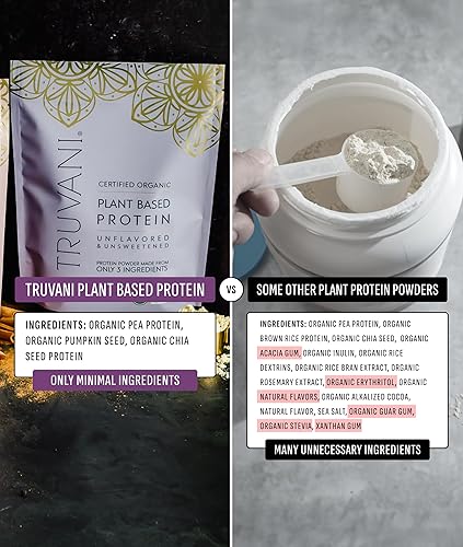 Miniatura 76 de TRUVANI – Polvo de proteína a base de plantas – Proteína orgánica certificada USDA en polvo, vegano, sin OMG, sin gluten