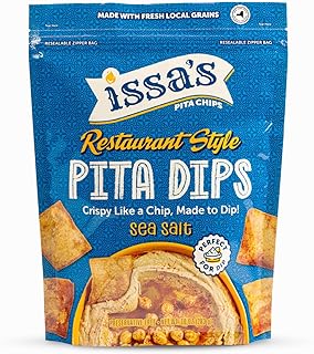 Issa's Restaurant Style Sea Salt Pita Dips | Authentic Lebanese Pita Chi...