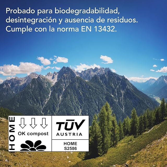 Foto 6 de 8 de Lavatelli - 300 Bolsas caca perros 100% Compostables COMPOO, 15 Rollos × 20 Unidades, 21,5 × 29 cm…