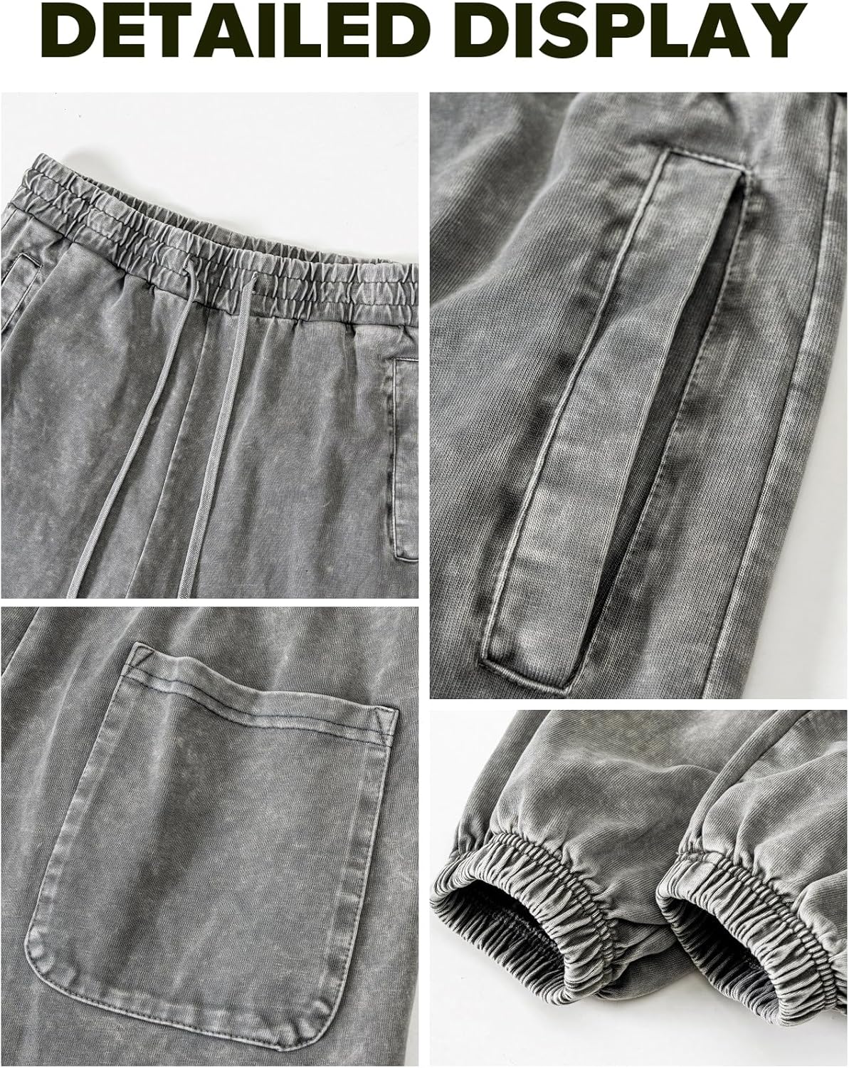 Arssm Mens Sweatpants Baggy Streetwear Pant Athletic Jogger Pants Workout Long Pants - Image 7